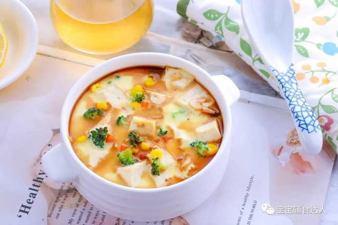 豆腐蒸蛋  宝宝辅食食谱成品图