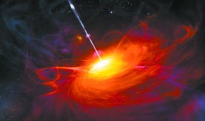 '科学家首拍类星体或藏超大黑洞(图)'