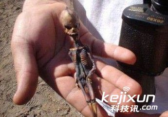 '考古学家发现疑似外星人的2寸小木乃伊